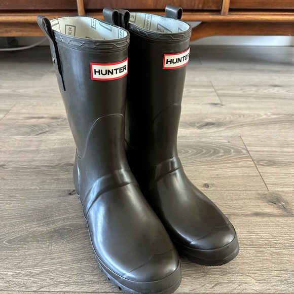 Hunter Boots Classic Short Black Waterproof Boots Size 9 Womens - Picture 2 of 11